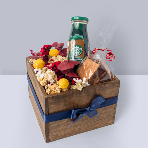 Arca Desayuno Dulce Frappuccino Starbucks, Brownies & Flores - MOM