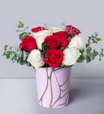 Rosas Rojas y Rosas Blancas - Caja Deco