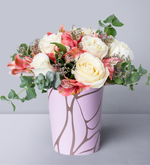 White Roses and Pink Alstroemeria - Deco Box