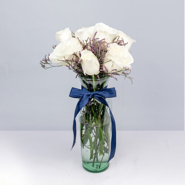 8 Rosas Blancas (M)