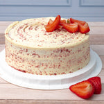 Large Red Velvet Cake - Strawberry and White Chocolate