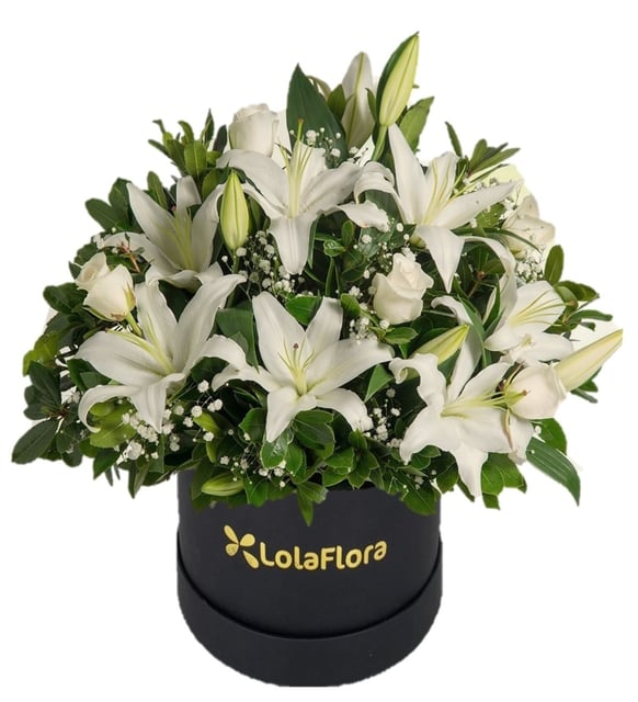 Lirios Y Rosas En Caja