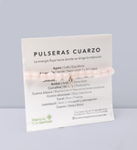 Pulsera Cuarzo + Luz Eterna - Lilium y Clavel Blanco