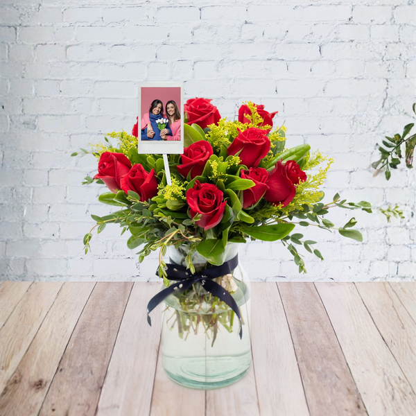 Foto Personalizada Doce Momentos 12 Rosas Rojas - 10 de Mayo MOM