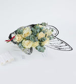 10 Rosas Blancas - En Ramo Mariposa