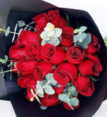 Ramo de 24 rosas rojas (M)