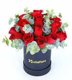 24 Rosas Rojas En Caja