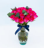 30 Rosas Topaz En Jarrón