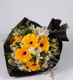 Ramo de gerberas amarillas y astromelias