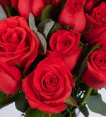 24 Rosas Rojas en Florero (B)