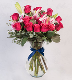 Arreglo De Liles Rosas Y Rosas Topaz
