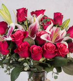 Arreglo De Liles Rosas Y Rosas Topaz