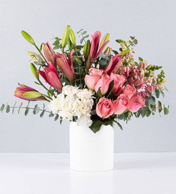 Maceta De Tonos Rosas (M)