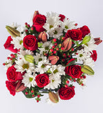 Caja Lily Rosa Margaritas Y Rosas
