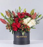 Caja Suprema Lily Rosa Y Rosas