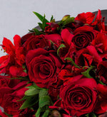 Bouquet Astromelias Y Rosa Roja