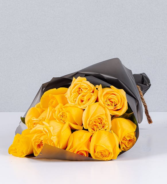 Ramo de 12 rosas amarillas