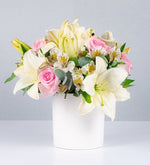 Maceta Lilys Y Rosas Rosas