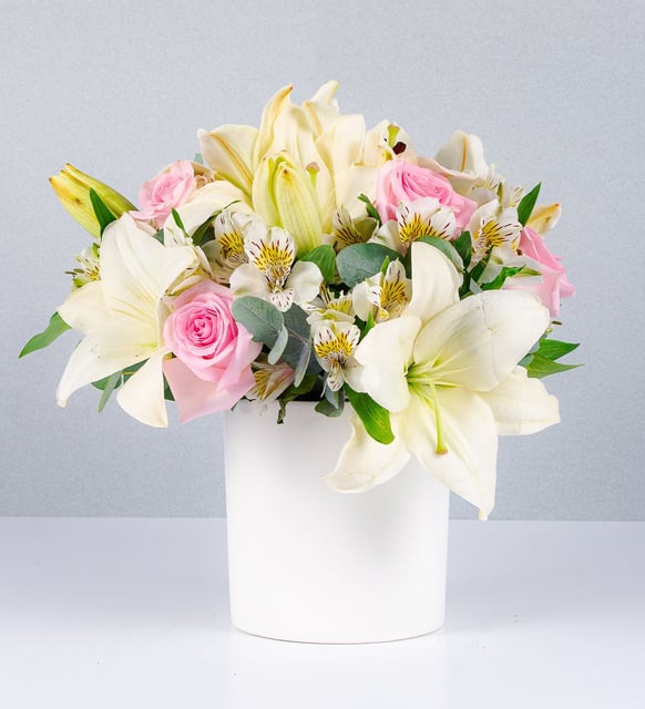 Maceta Lilys Y Rosas Rosas (M)