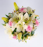 Maceta Lilys Y Rosas Rosas