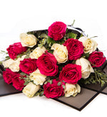 Ramo / 20 Rosas Rojas y Blancas (B)