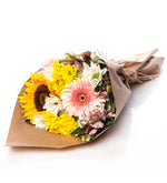 Ramo de Astromelias Rosas, Gerberas, Margaritas Blancas y Girasol