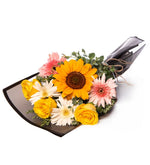 Ramo de rosas amarillas y gerberas (M)