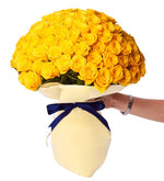100 Yellow Roses in a Special Bouquet