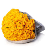 150 Yellow Roses in a Special Gray Bouquet