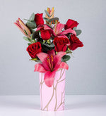 Box Deco Lily Pink And Red Pink