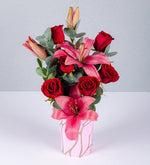 Box Deco Lily Pink And Red Pink
