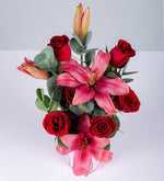 Box Deco Lily Pink And Red Pink