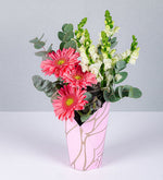 Deco Box Pink Gerbera and Puppies