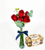 5 Rosas Rojas Y Bombones Ferrero