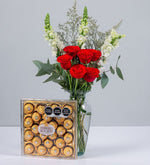 Rosas Rojas Con Perritos Blancos Y Ferrero 24