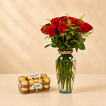 12 Rosas Rojas con Ferrero 16 - En Barcelo
