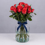24 Red Roses in a Vase