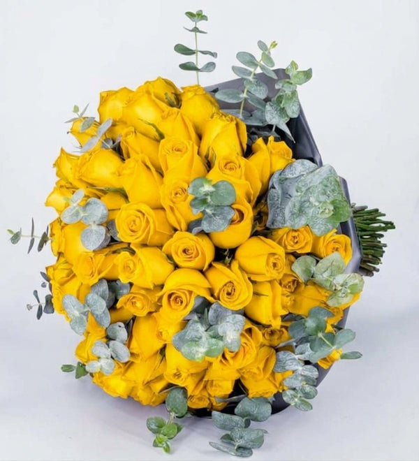 Canary Yellow - Bouquet of Yellow Roses