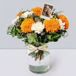 Alma de Cempasúchil - Cempasúchil y Clavel Blanco con Foto Personalizada | LolaFlora