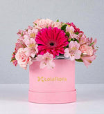Pink Box Gerberas and Mini Roses