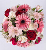 Roses with Carnations and Ferrero Arrangement 16