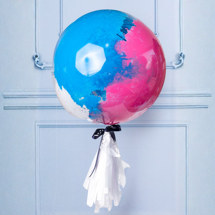 Globo Explosión - Rosa y Azul con Helio