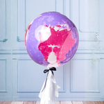Globo Explosión - Rosa y Morado con Helio